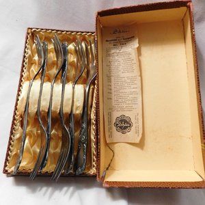 Vintage Schaso German Cocktail Fork Set